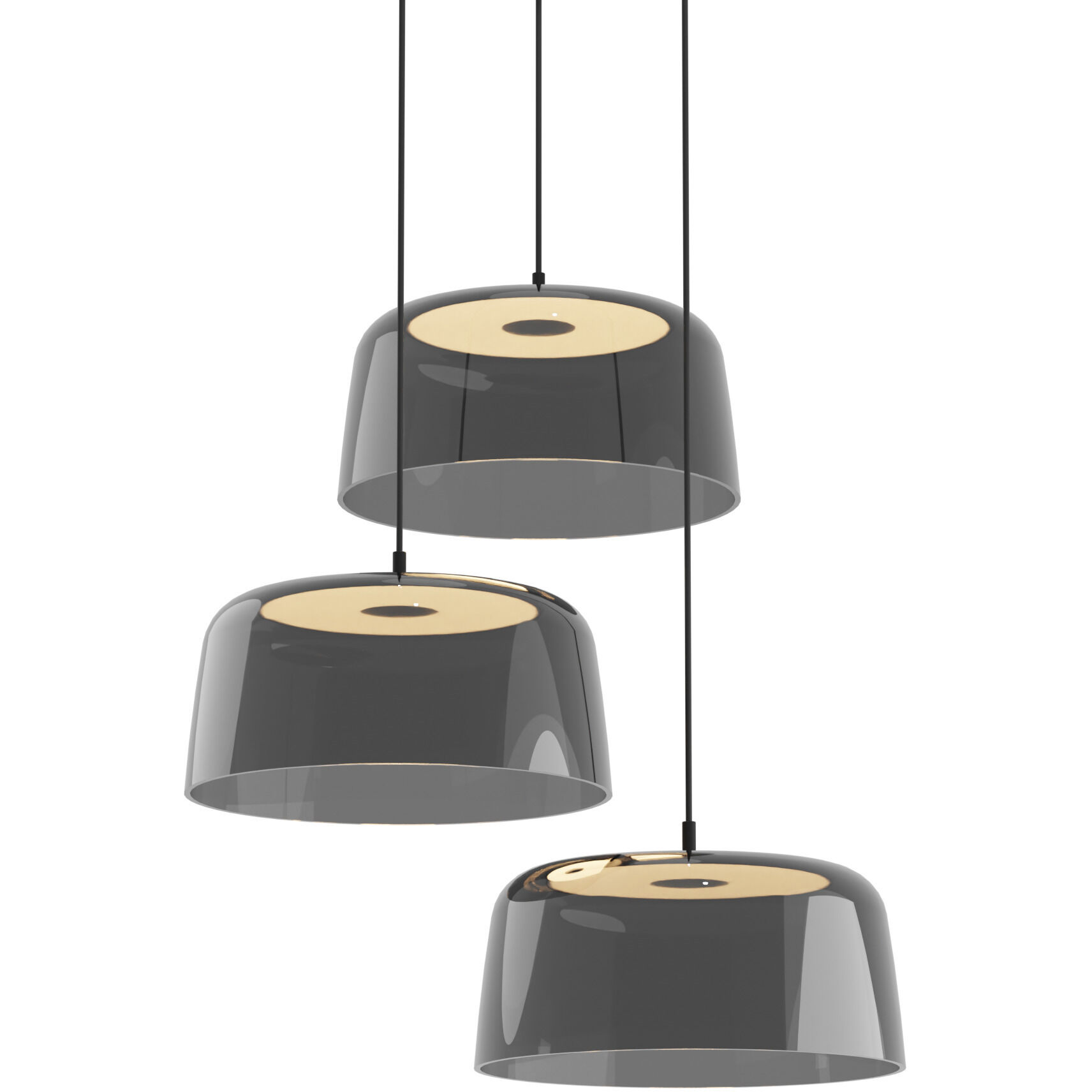 Yurei LED 30 inch Matte Black Pendant Ceiling Light in Acrylic Dark Gray